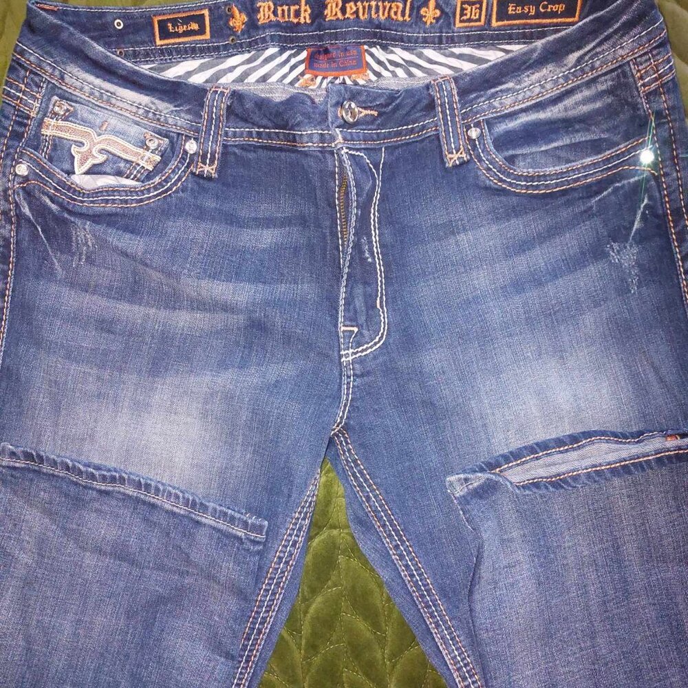 Rock Revival Size 36 Legeia Easy Crop Capri